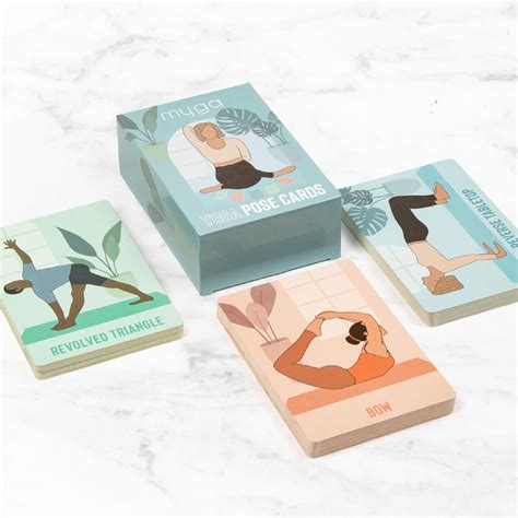 Yoga Pose Cards 70 Exercise Cards for Yoga and Fitness Asana Flashcards ...