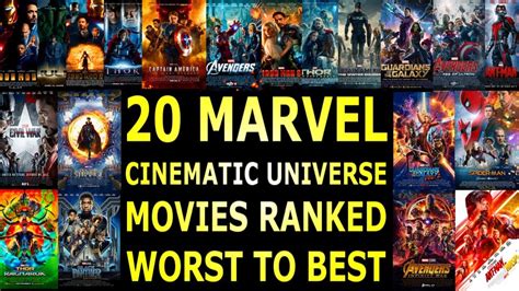 All 20 MCU Movies Ranked Worst To Best - YouTube