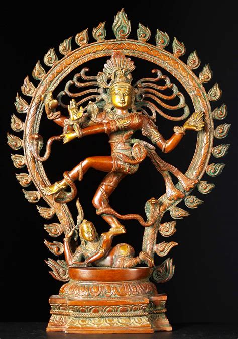 SOLD Brass Oval Arch Nataraja Statue 21" (#61bs71z): Hindu Gods ...