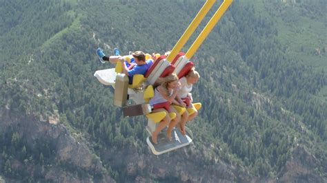 Giant Canyon Swing (including POV) - Glenwood Caverns (HD) | Thrill ride, Theme park, Roller coaster