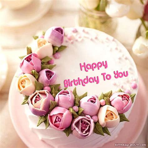 Happy Birthday Images With Flowers And Cake Hd | Best Flower Site