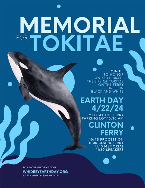 POSTPONED: Memorial for Tokitae on the Ferry - Whidbey Earth & Ocean Month