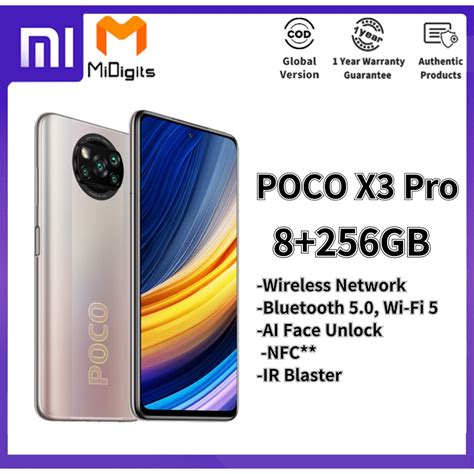 【Manila stock】MiDigits Legit POCO X3 PRO【8GB RAM + 256GB ROM】Global Version Android Smartphone ...