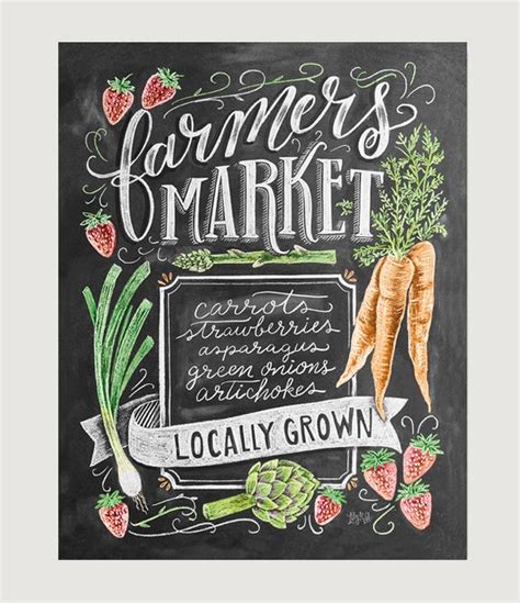 Farmer's Market Sign Chalkboard Sign Spring Farmers