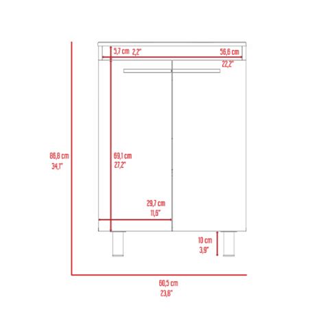 Depot E-Shop DE-MLB5587 Dustin Free Standing Sink Cabinet, White, 1 ...