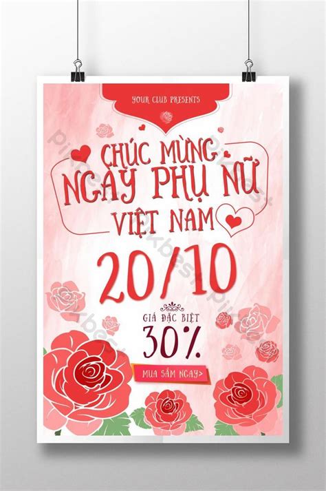 Happy Vietnamese Women's Day poster | PSD Free Download - Pikbest