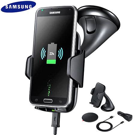 Samsung Qi Wireless Charging Car Holder and Charger - Black