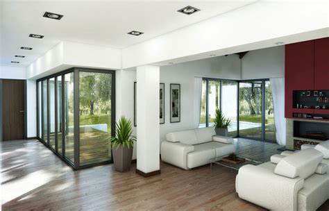 Full Length Glass Window Living Room - Interior Design Ideas