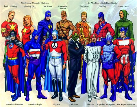 Alex Ross's Designs for the Public Domain Heroes | Comic book ...