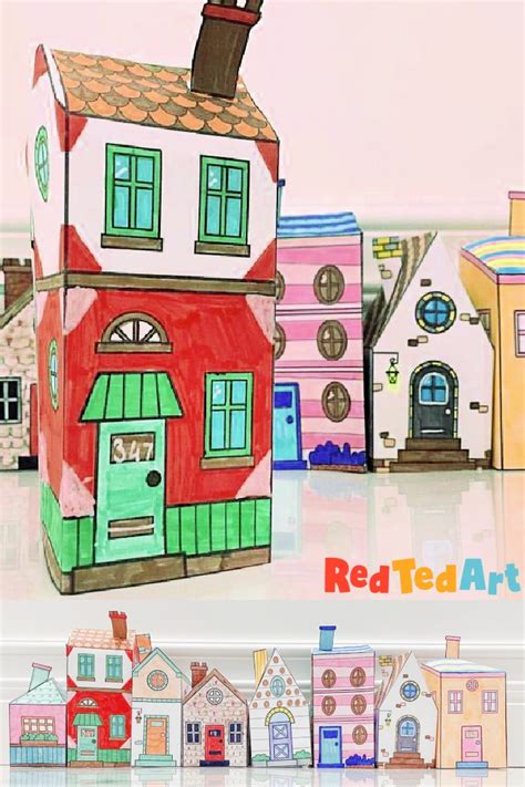 Free Printable Paper House Templates - Red Ted Art - Kids Crafts