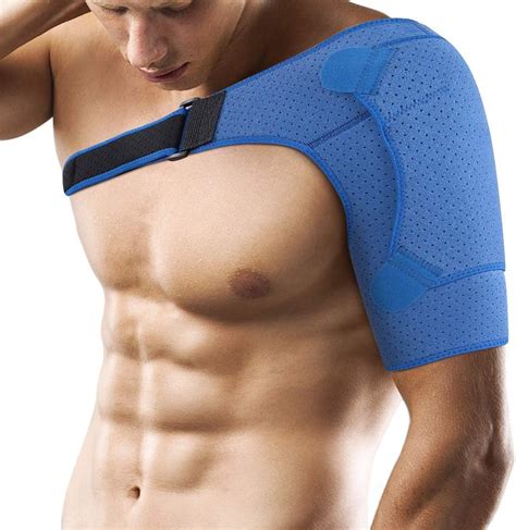 Shoulder Support Brace for Left and Right Shoulder, Adjustable Neoprene Dislocated Shoulder ...