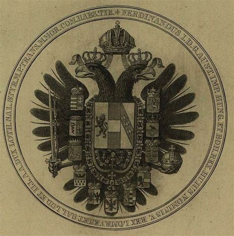 Empire of Austria, medium coat of arms, 1836-1866, Josef Hafner ...