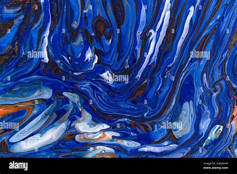 Abstract Fluid Art Painting Background. Acrylic Pour. Marble Agate and ...