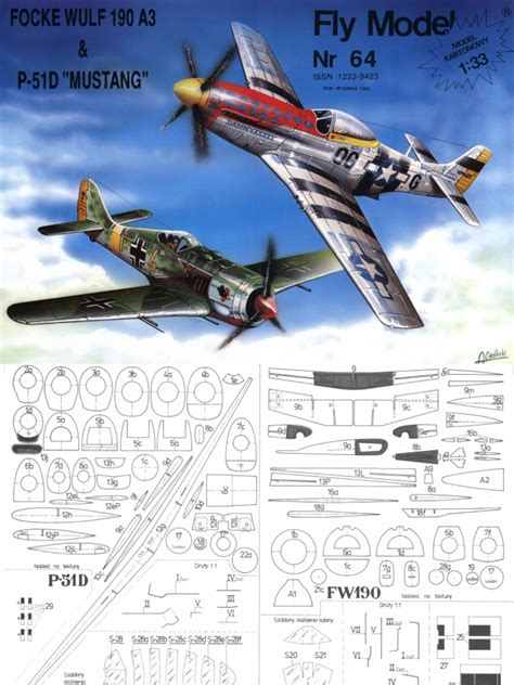 Fw190 A3 - V Ger Usa - North American p51 D Mustang - V Usa | PDF