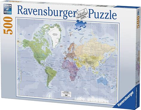 Ravensburger 14760 World Map Puzzle – 500 Pieces: Amazon.co.uk: Toys & Games