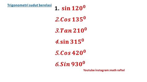 Soal Matematika Trigonometri Sudut Berelasi Bah - Riset