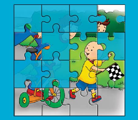 Free Online Kid Games: The Caillou Puzzle Game