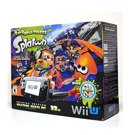 Nintendo Wii U 32GB Console Splatoon Special Edition Bundle Black