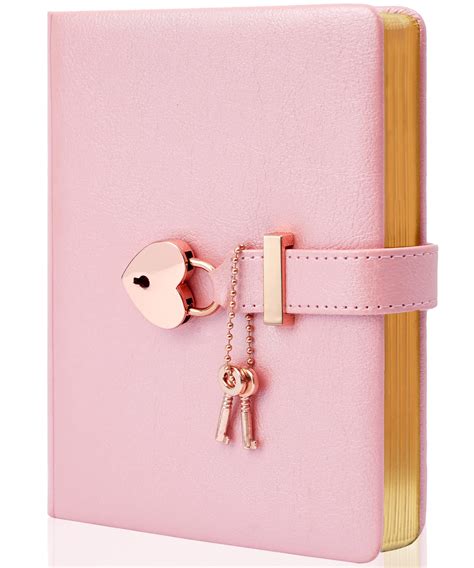 Buy CAGIE Diary with Lock and Key for Girls Ages 8-12 Journal with Lock 296 Gold Edged Pages ...