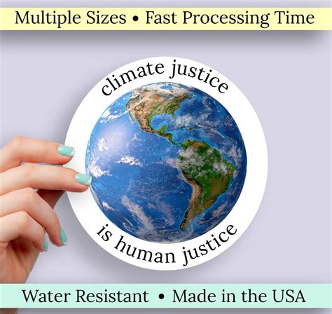 Climate Justice is Human Justice Vinyl Sticker. Climate Crisis Vinyl ...