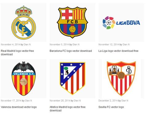 La Liga team logos vector, All free Spanish La Liga team logos vector