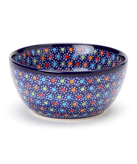 Blue Polka Dot 5'' Bowl by Lydia's Polish Pottery | Gadgets, Loucos