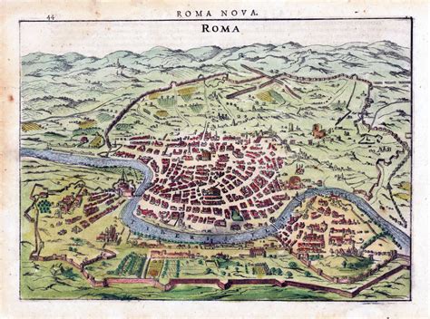 Detailed antique map of Rome city. Rome city detailed antique map | Vidiani.com | Maps of all ...