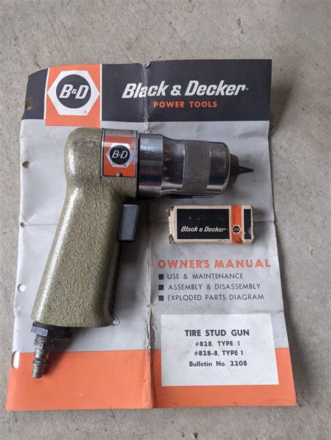 My Black and Decker Tire Stud Gun. I love vintage tools. : r/toolporn