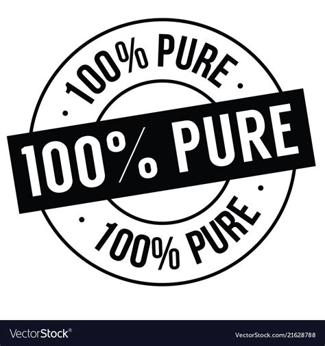 100 percent pure stamp on white Royalty Free Vector Image