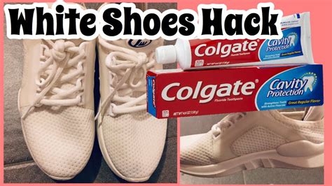 HOW TO CLEAN WHITE SHOES USING/TOOTHPASTE/COLGATE||Geraldine Dj VLogs ...