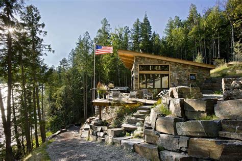 Compact yet stunning modern-rustic cabin perched over Swan Lake