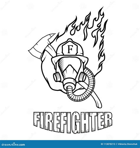 Cool Firefighter Logo