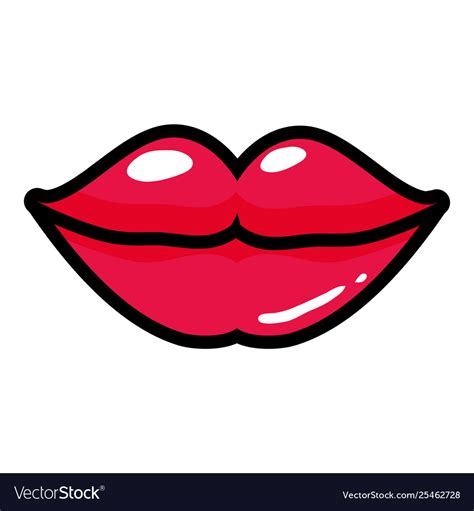 Female red lips Royalty Free Vector Image - VectorStock