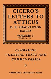 Cicero letters atticus volume 5 | Classical studies (general ...