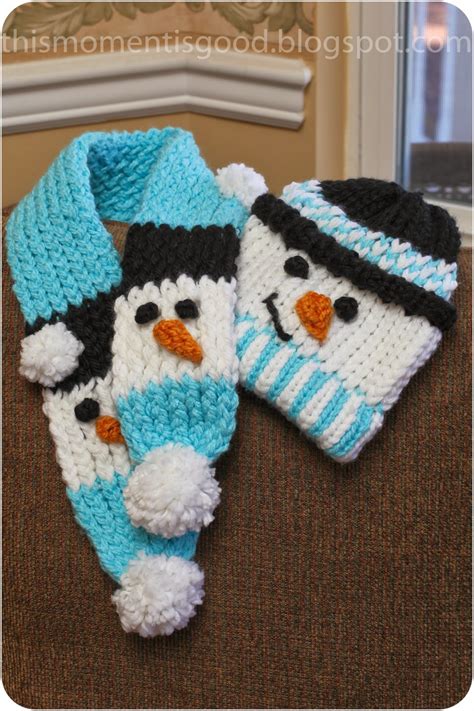 LOOM KNIT: SNOWMAN SCARF | Loom Knitting by This Moment is Good!