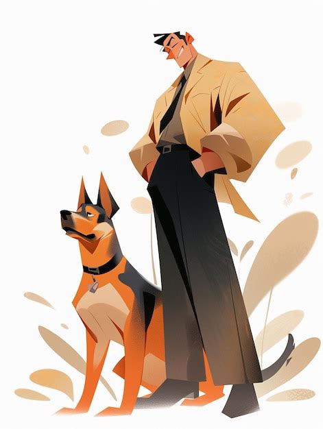 Premium Photo | A man with a dog and a collar that says'the dog