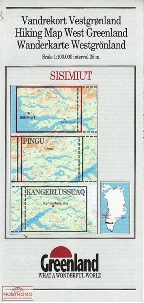 Sisimiut Hiking Map by Greenland Tourism | Maps.com.com