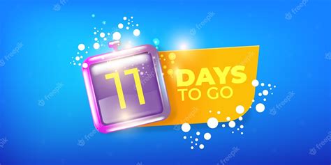 Premium Vector | 11 days to go banner design template