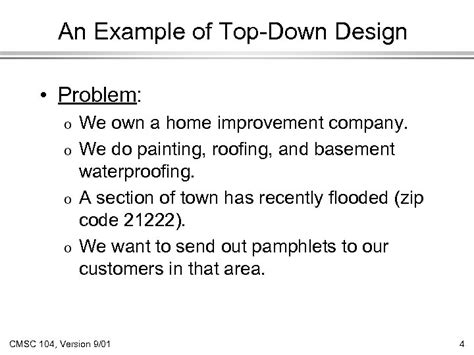 Top-Down Design Topics Top-Down Design Examples