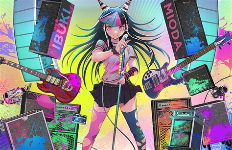 HD wallpaper: armwear, bass, danganronpa, fanart, from, guitar, highs, ibuki | Wallpaper Flare