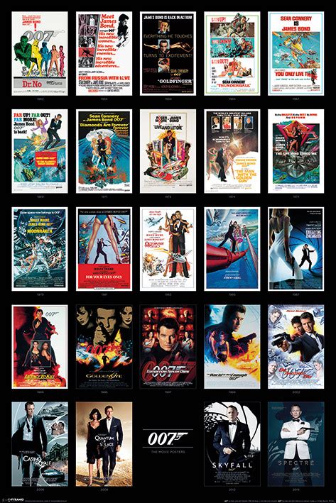 Poster James Bond - Movie Posters | Wall Art | 3+1 FREE | UKposters