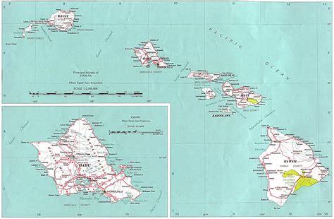 Map of Hawaii with roads and cities | Hawaii state | USA | Maps of the USA | Maps collection of ...