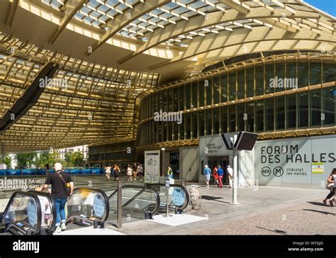 Entrance to the Forum des Halles shopping centre in Les Halles Paris France Stock Photo - Alamy