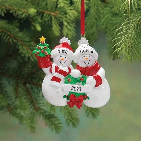 Personalized Snow Family Ornament - Ornaments - Miles Kimball