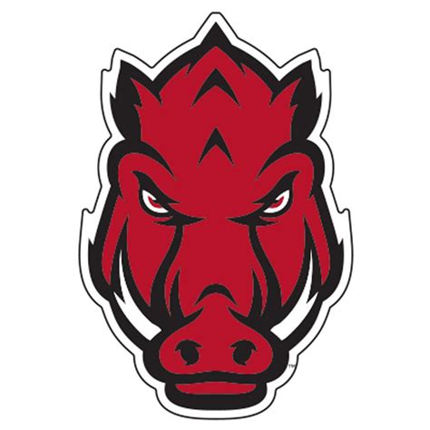 Arkansas Razorbacks Hog Head Decal 6"