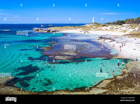 Rottnest Island, Australia. The Basin beach on Rottnest Island on a ...