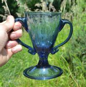 GLASS CHALICE, blue glass historical glass Feasting Wulflund.com - Manufacture of jewellery ...