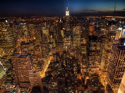 New York City Skyline At Night Wallpaper