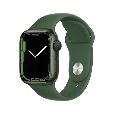 Apple Watch Series 7 GPS, Green Aluminium Case with Clover Sport Band - Regular