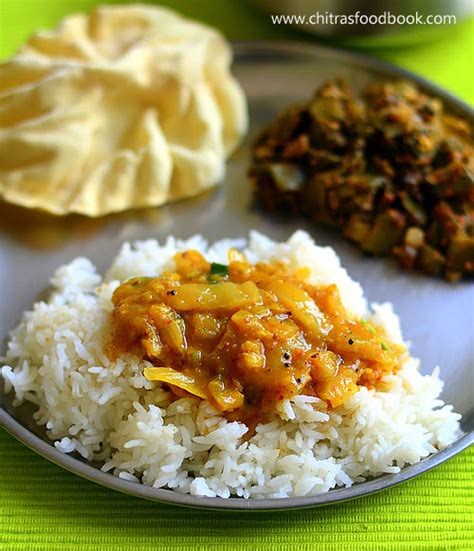 Cabbage Sambar Recipe - Muttaikose Sambar For Rice | Chitra's Food Book